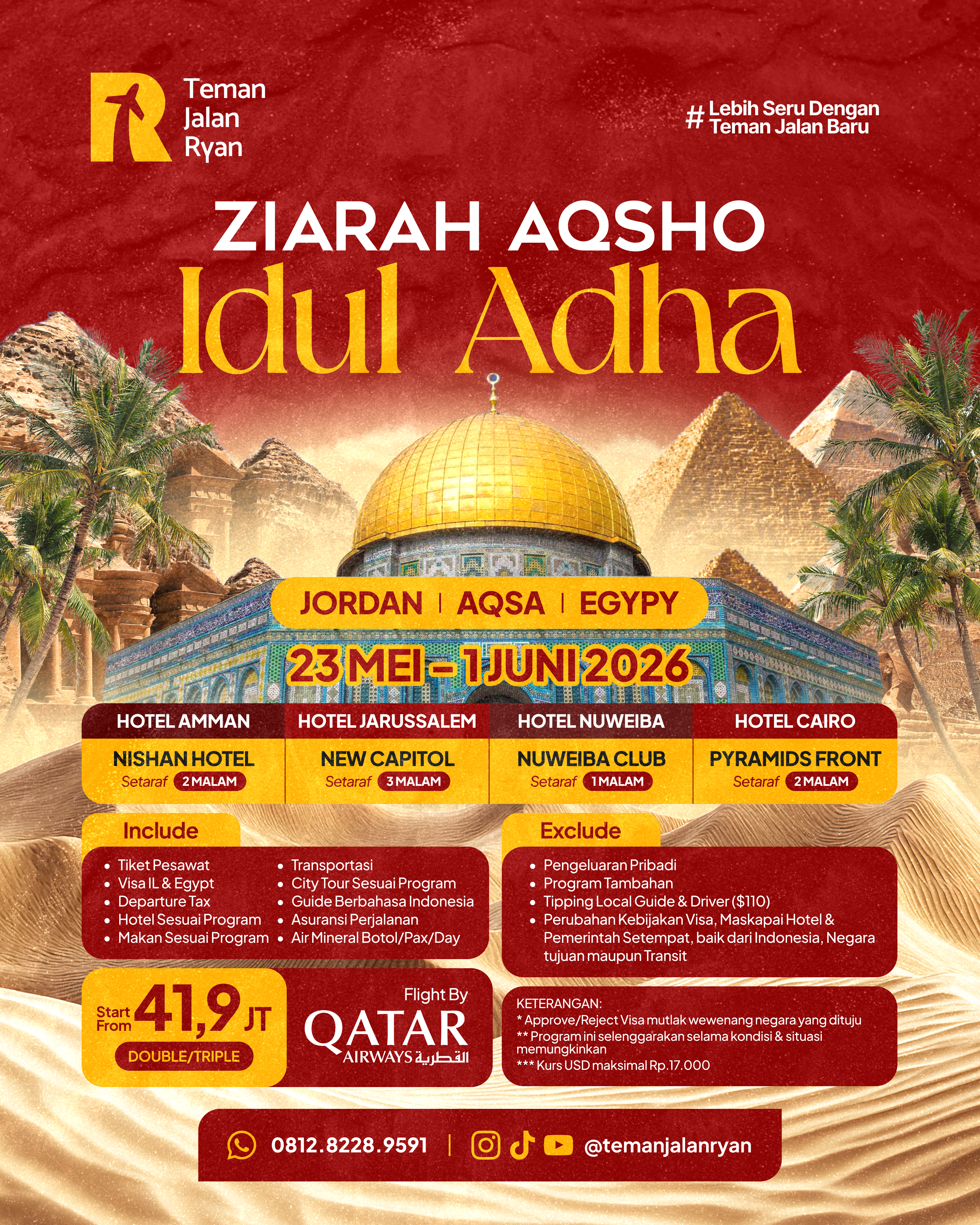 TOUR AQSA JORDAN MESIR IDUL ADHA