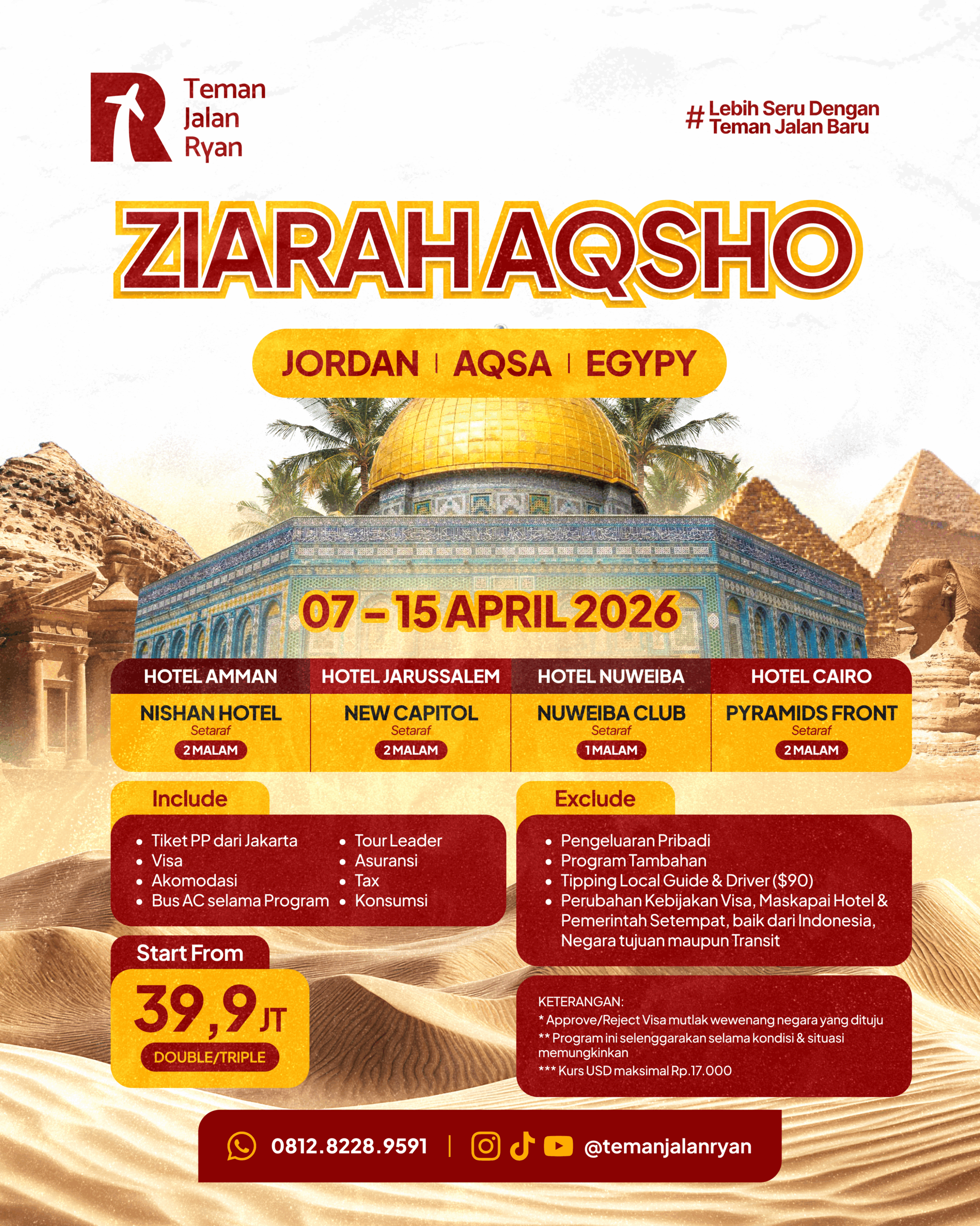 TOUR AQSA JORDAN MESIR 7 APRIL 2026